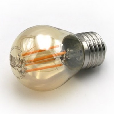 Λάμπα LED Σφαιρική 4W E27 230V 400lm 2200K Θερμό φως Μελί Γυαλί 13-2716400